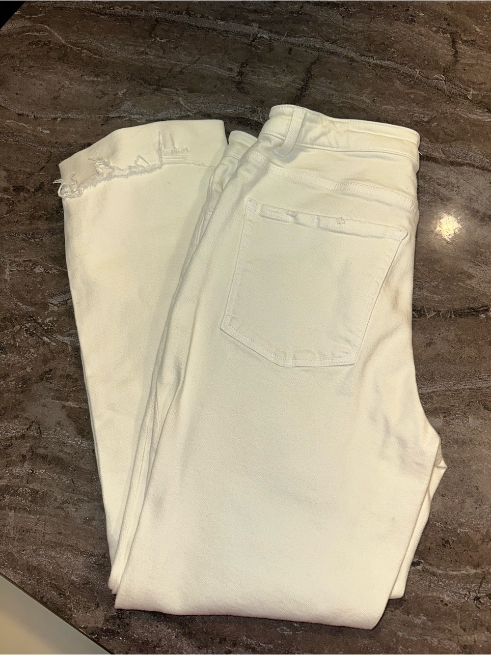 BKE Billie High-Rise Cropped Jeans in White